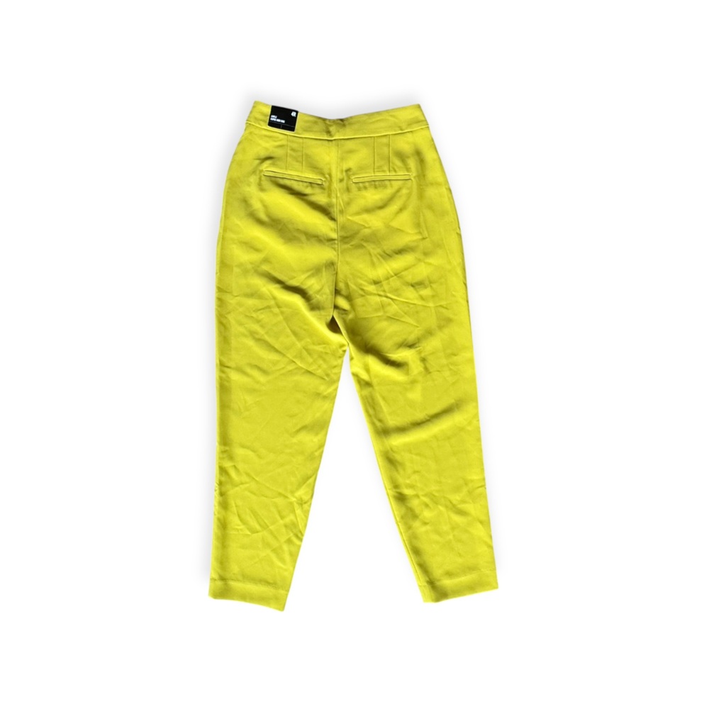 Express ankle super high rise pants Stylish chinos bright hue Size 4 small new - Picture 4 of 13